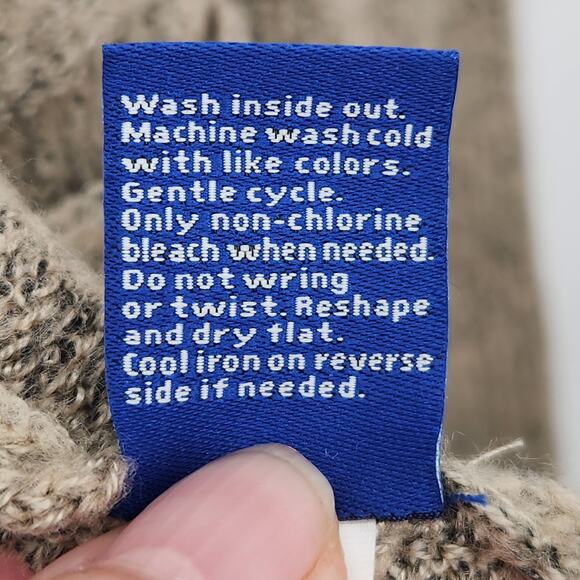 NWT Apt. 9 Heathered Gray & Taupe Open Front Sweater Cardigan Women's S - Picture 5 of 9